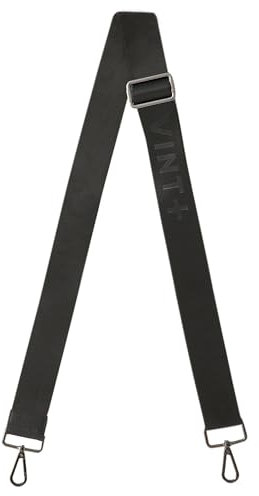 VINT+ Taschengurt zum Wechseln – Tragegurt Schultergurt für Taschen Handtaschen Shopper Bags und Sporttaschen – 120cm Lang Verstellbar und Rostfrei | Farbe: Schwarz