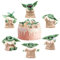 Mini Figuren Set- 6 Pcs Yod Baby Cake Tortenfiguren Geburtstagstorte Dekoration Torte Topper Puppendekoration Cartoons Kuchen Cupcake Figuren für Kinder Party Kuchen Deko Mädchen Junge