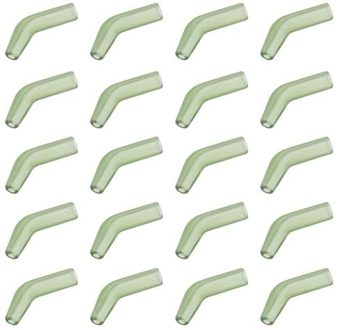 Be In Your Mind 50PCS Carp Fishing Hook Kickers Small Hole Diameter 1mm Large Hole Diameter 1.8mm Height 11mm for Saltwater Freshwater TPR Aligner Fishhook Sleeves Dark Green