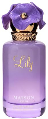 Maison Asrar | Lily Eau de Parfum 100ml | Unisex Perfume | Lychee, Bergamot, Sweet Almond & Rose Notes | Musk, Vanilla & Amber Base