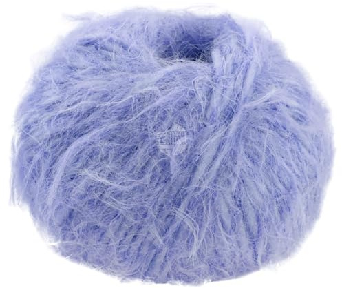 LANA GROSSA Basta| Garn im Fake Fur Look, locker verzwirnt, Franseneffekt& Merinofasern | Handstrickgarn, 50% Schurwolle & 50% Polyamid | 50g Wolle zum Stricken& Häkeln | 100m Garn FB 20