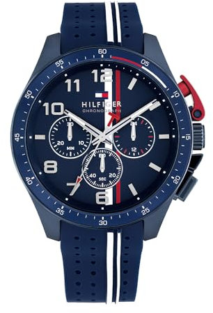 Tommy Hilfiger Montre Chronographe à Quartz pour Homme avec Bracelet en Silicone