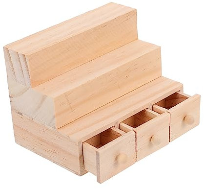 KOMBIUDA 1 Stück Mini-süßigkeiten-vitrine Puppenhaus-möbel Spielhaus-Dekoration Miniatur-Dekoration Handgefertigt Aus Holz