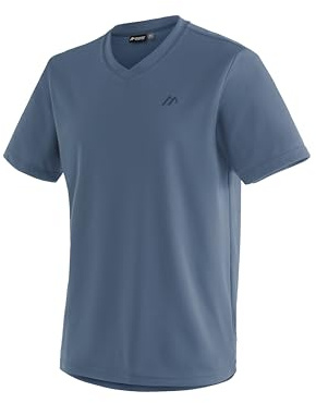 Maier Sports Wali T-Shirt Herren, Funktionales Sportshirt & Unterhemd | Atmungsaktives Funktionsshirt mit V-Ausschnitt für Wandern, Gym & Freizeit, Perfekt für den Sommer