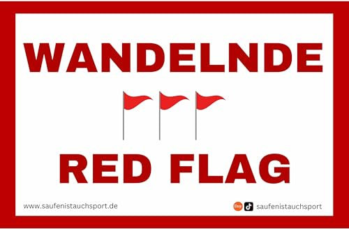 25x Wandelnde Red Flag Stickerset/Malle Stickerauswahl/Malle Aufkleber Set/Festival Sticker/Partysticker/Saufsticker/Mallorca/JGA Sticker/Oktoberfest