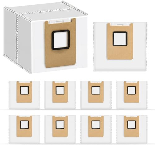 10 Stück Staubbeutel für eufy Omni E25 HydroJet / E28 HydroJet Saugroboter, Große Kapazität Vliesstoffe Staubsaugerbeutel Ersatzteil