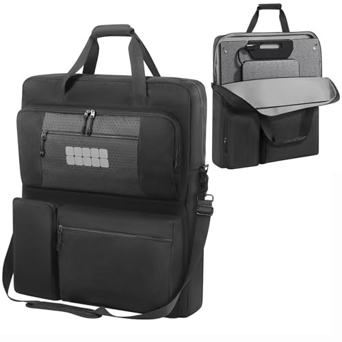 OURHZTB Étui de transport de voyage compatible avec ECOFLOW/BLUETTI/Anker Sac de rangement portable pour panneau solaire avec poches et bandoulière, Pour panneau solaire Bluetti 100 W et 200 W