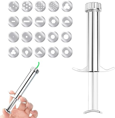 Zuckerpaste Extruder – Set mit austauschbaren Stahldüsen, einfach zu