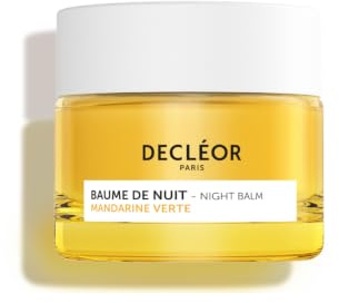 Decléor Green Mandarin Night Balm 15ml – Gesichtsbalsam für die Nacht für strahlende und vitale Haut, aufhellende Nachtpflege mit antioxidativen ätherischen Ölen
