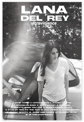 OIQUTGNG Ultraviolence Lana Del Rey Leinwandposter Schlafzimmer Dekor Landschaft Dekor Geschenk 20 x 30 cm