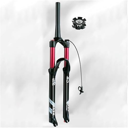 WIQUYBML Forcella Ammortizzata MTB ad Aria Adatta per Mountain Bike XC AM da 26 Pollici, 27,5 Pollici e 29 Pollici, Forcella Anteriore Ultraleggera con Escursione di 140 mm, QR, cannotto co