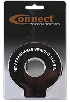 Connect Workshop Consumables 37109 Expandable Braided Sleeving 8mm 5m Coil in a Clam Blister