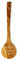 Espumadera de madera olivo para la cocina fabricada artesanalmente en España, utensilio de cocina (36 cm)