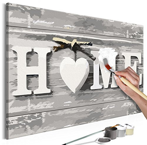 murando - Malen nach Zahlen Home 50x40 cm Malset mit Holzrahmen auf Leinwand für Erwachsene Kinder Gemälde Handgemalt Kit DIY Geschenk Dekoration n-A-0308-d-a