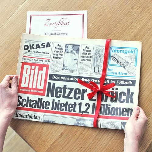 Geschenkidee zum 80. Geburtstag: Zeitung vom Tag der Geburt - historische Zeitung