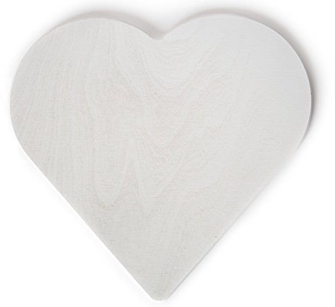 Stoods Holz Herz Weiß | Größe: 30,5 x 28,7 x 0,9 cm | für Maibaum, Deko, Hochzeit, Weihnachten etc. | Hochwertiges Birkenholz | für Indoor + Outdoor | Made in Germany | Sonderpreis