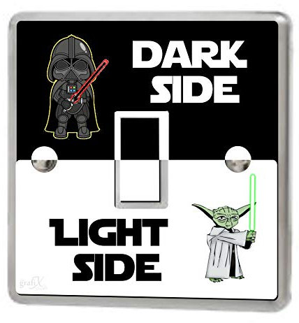 Star Wars Light Side Dark Side Light Switch Sticker Cover Vinyl/Skin Cover, sw154