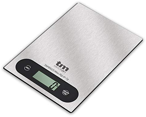 TM Electron TMPBS025 báscula de Cocina Digital compacta en Acero Inoxidable Ideal para repostería y Alimentos, Hasta 5 kg