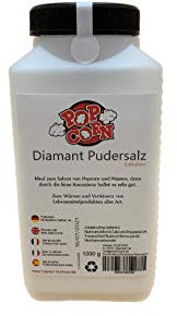 Hopser Diamant Popcornsalz 1 KG Pudersalz Extrafein Popcorn Nüsse Backen Braten
