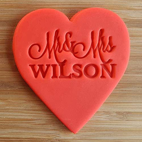 Mr und Mrs Personalisierte Keksstempel, Hochzeitsstempel Fondant