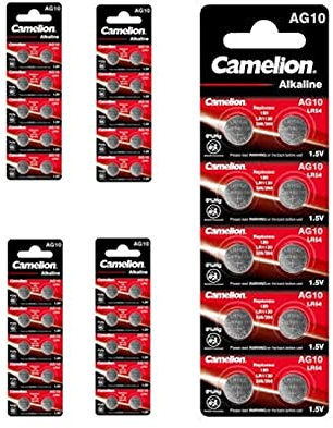 Camelion AG10 G10 LR1130 LR54 Pile Bouton 1.5V - 5X Blisters