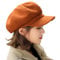 YONKOUNY Schirmmütze Barett Mütze Damen Casual Newsboy-Mütze Ballonmütze Beret Cap (Coffee)