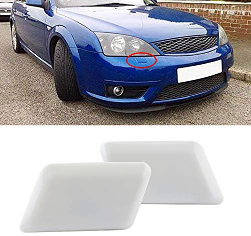 1 PairFont Stoßstange Scheinwerfer Unterlegscheibe Düsenabdeckungen Kappen Passend Mondeo MK3 III 2000-2007 Scheinwerfer Unterlegscheibe Düsenabdeckung Düsenabdeckungen