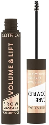 Catrice Volume & Lift Brow Mascara Waterproof, Augenbrauen, Nr. 040 Dark Brown, braun, fixierend, natürlich, vegan, wasserfest, Mikroplastik Partikel frei (5ml)