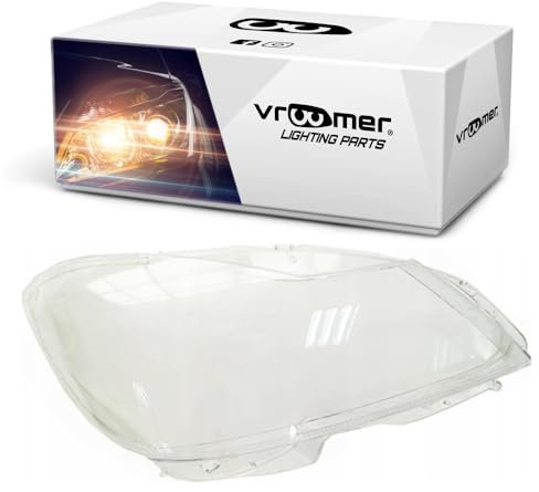VROOMER Scheinwerfergläser für W204 Facelift 2011-2014 Lichtscheibe Scheinwerfer Abdeckung Frontscheinwerfer Streuscheibe Beifahrerseite (Rechts)