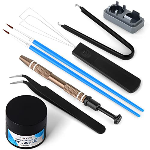 YIMAGUJRX RUNJRX Tastaturschmier-Kit GPL 205G0, 15 g für mechanische Tastaturschmierung, Schalteröffner für MX Kailh Gateron Schalter, Tastaturwerkzeuge mit Tastenkappen-Abzieher