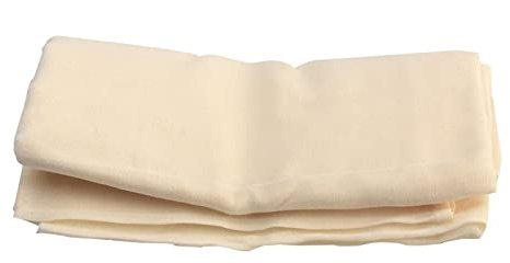 Faderr Seihtuch, antibakteriell, Kochgarn, Baumwolle, 150 x 150 cm, Güteklasse 90, wiederverwendbar, weich, quadratisch, für Käse, Kleidung, Flechtstoff zum Abseihen, Kochen, Backen (Größe: Beige)