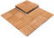 Yaheetech 30x30 cm Holzfliesen Outdoor & Indoor Bodenbelag Balkon mit Drainagensystem, Balkonfliesen, 27 Stück Fliesen Set, Massivholz B-Natural Wood