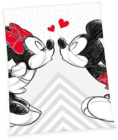 Disney's Mickey & Minnie Microfaserflauschdecke, 150x200 cm, 100% Polyester