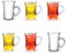 Turkish Tea Glasses Cups Set of 6 with Handle, Tea/Coffee Cup Perfect for Cappuccino, Espresso and Hot Chocolate – (145 ML)