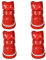 YUEMOL Hundeschuhe 4 STÜCKE Herbst Winter Haustier Hund Schuhe, for Kleine Hunde Warme Leder Welpen Schnee Stiefel Wasserdichte Mops Katze Schuhe Booties (Color : A, Size : 5)