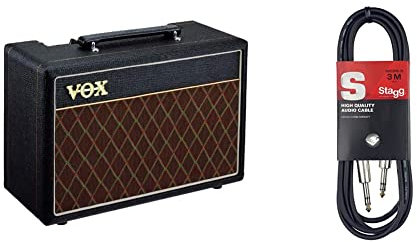 Vox Pathfinder 10 - Amplificadores Combo & Stagg SAC3PS DL - Cable para Instrumentos (simétrico, 3 m) Color Negro