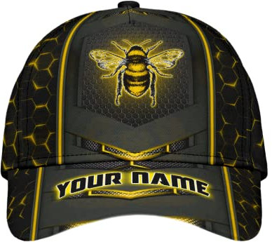Herren Damen Baseball Kappen Biene Basecap Atmungsaktiv Hip-Hop-Hut Verstellbar Snapback Kappe Für Wander Sport Draussen