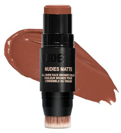 NUDESTIX Nudies Bronze Matte Bronzer Stick Sunkissed – Creme Bronzer & Contour Stick – Natürliches Finish, Langanhaltend, Vegan – Für Gesicht, Augen & Lippen 7g