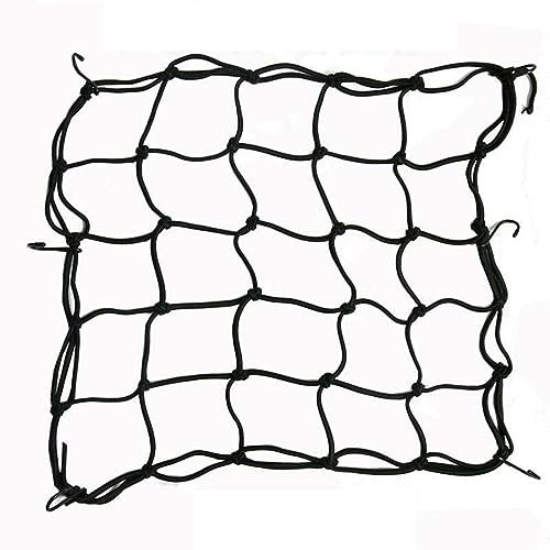 qijiefenCC Filet à Bagages Elastique,Filets élastiques pour Moto (40x40cm),Filet Elastique,Filet De Bagage De Vélo avec Crochet,Filet De Casque De Moto,Filet Tendeur Bagage pour Motos et Velos,Noir