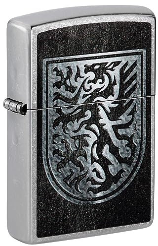 Zippo Briquet Tempête - Dragon Shield - Street Chrome - Rechargeable - Réutilisable - Design Coupe-Vent - Coffret Cadeau Fabriqué aux États-Unis