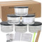 MILIVIXAY Lot de 6 pots à bougies de 710 ml avec couvercles en métal et kits de fabrication de bougies – Pot à bougies à 3 mèches, bocaux vides en verre épais transparent pour la fabrication de