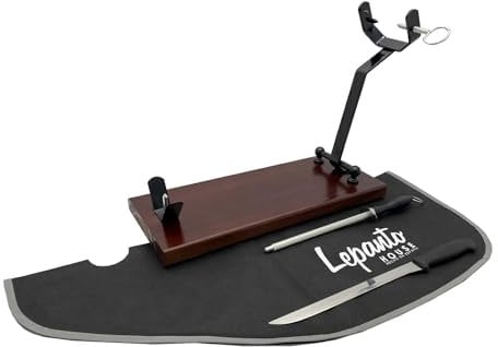FERRETERIA LEPANTO Jamonero PlegableEco, Soporte jamonero para Jamones y Paletillas, Jamonera de Uso Domestico y Restaurantes (Set Negro)