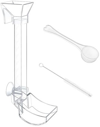 Garnelen-Futterrohr – langlebiges Garnelen-Futterrohr-Tablett I einfache Bedienung, Glas-Futterrohr-Tablett, weit verbreitetes Aquarium-Futterschalen-Set mit transparenten Rohren für Garnelen, Fische