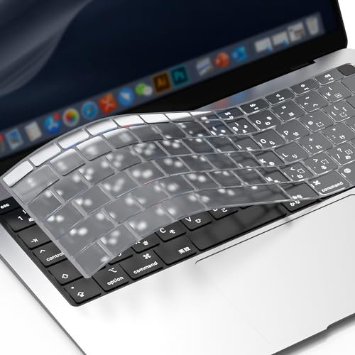 GPXIIZ Copritastiera Compatibile con 2021 2020 MacBook Air 13 Pollici M1 A2337 A2179 con Retina Display & Touch ID, Ultrasottile Protezione Tastiera, EU/Italia Layout TPU, Chiaro