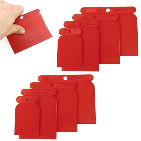 Spatole per Stucco,Raschietti per Pareti,8 Pezzi Spatola per Stucco,Coltelli da Stucco,Coltelli di Spatola per Stucco,Set di Coltelli di Spatola per Stucco,Spatola Plastica,Spatola per Mastice