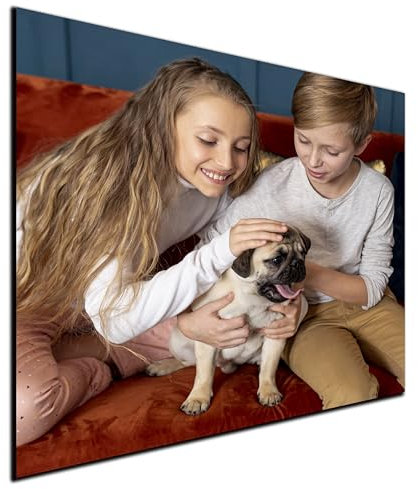 DARO Design Bild auf Leinwand personalisiert 40x40 cm – HDF-Platte 6 mm mit Wandhaken – Moderne Schlafzimmer Bilder Leinwände – Wanddeko für Wohnzimmer – Fotogeschenke mit eigenem Foto