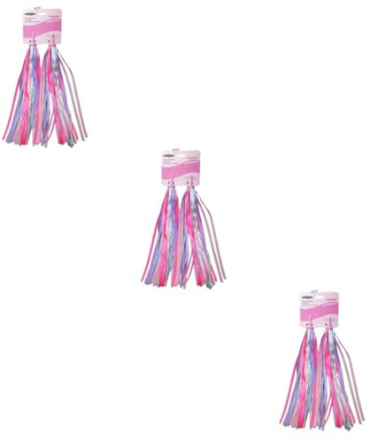 VANZACK 3 Stück Paar Fahrrad Quasten Jungenfahrrad Fahrrad Bowknot Luftschlangen Fahrradzubehör Für Mädchen Lenkerstreamer Für Mädchen Fahrradlenker Quaste Mädchen Fahrrad Roller Violett