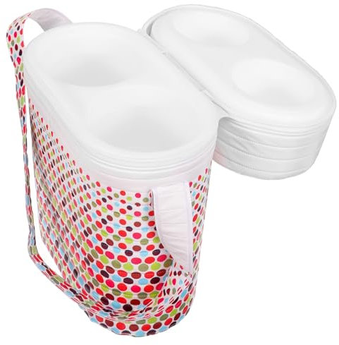 SHOWERORO Isolierte Flaschentasche Für Babyflaschen Und Muttermilch Doppelte Aufbewahrung Frei Tragbar Für Kita Und Reisen
