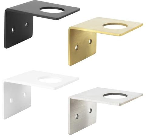 Natural Goods Berlin 1x Seifenspender Halter Single - Halterung für Seifenspender Metall Weiß - Seifenspender Wandhalterung - Seifenspender Dusche ohne Bohren - Halter für Seifenspender zum Kleben