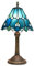 wecrejoni Tiffany-Lampe, Nachttischlampe, Buntglaslampe Für Schlafzimmer, Wohnheim, Küche, Ästhetisches, Süßes Wohndekor-Geschenk (blau)